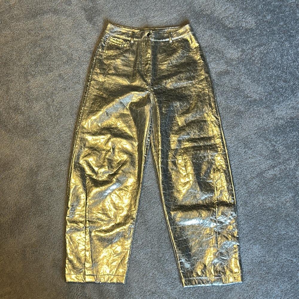 Nasty Gal Gold Barrel Leg Pants